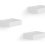 Conjunto de 3 Prateleiras Flutuantes Brancas – 4x3 polegadas 1