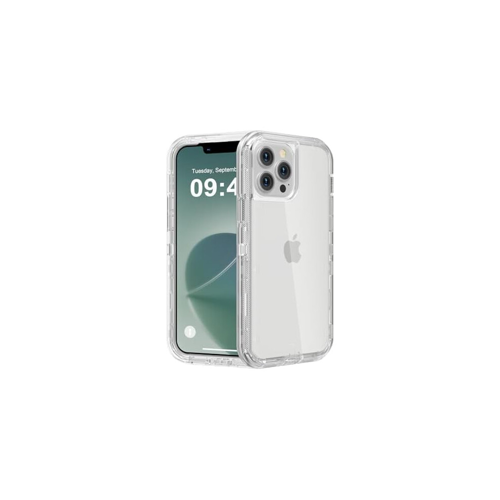 Heavy Duty Shockproof Clear Case Compatible With Iphone 13 Pro Max (6.7"), Dual-Layer Transparent Protection 9313598071132