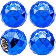 8PCS Cobra-Style Tire Valve Caps, Snakehead Shape, Universal Copper Core, Dustproof for Cars/SUV/Trucks/Bikes/Motorcycles (Blue)