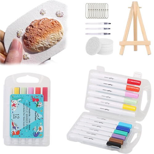 Σετ μαρκαδόρων 3D Puffy Paint με ανάγλυφο χαρτί, 12 χρώματα
