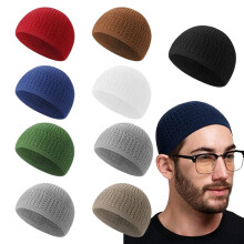 Balenie 9 kusov elastických pletených čiapok Kufi, mäkké a priedušné čiapky pre mužov/ženy, celoročné pohodlie, ideálne na každodenné