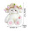 Bambola di peluche con cappello e bouquet di rose, cuscino 2