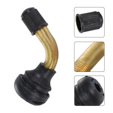 Black Rubber Tubeless Tire Valve Extenders for Scooter and Motorcycle, Practical 5-Piece Set