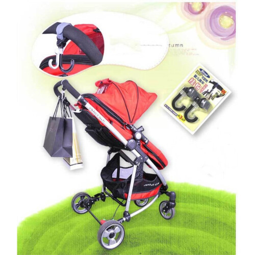 universal multi-function stroller hooks Stroller Hooks Resin Black For Parents 2pcs 1