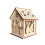 Påskehare trehus hobbydekor brun 6,7 x 6,7 x 9,6 cm 2