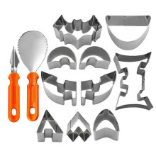 13pcs Pumpkins Carving Kit - Heavy Duty Stainless Steel Tools for Adults & Kids, Safe & Reusable for Family Fun