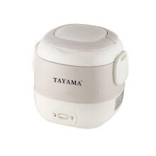 Tayama mini rice cooker white 3-cup portable