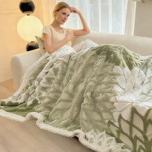 Ultra Soft Taffeta & Fleece Throw Blanket – Lightweight, Warm, Breathable, Cozy Gift for Women (39.4"x59", Green)