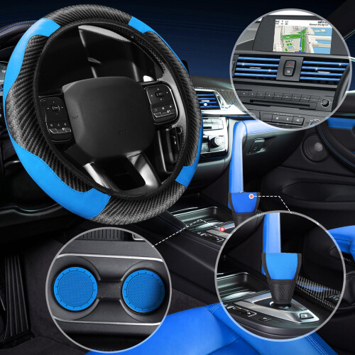 Kit di decorazione per interni auto in pelle PU, 30 pezzi