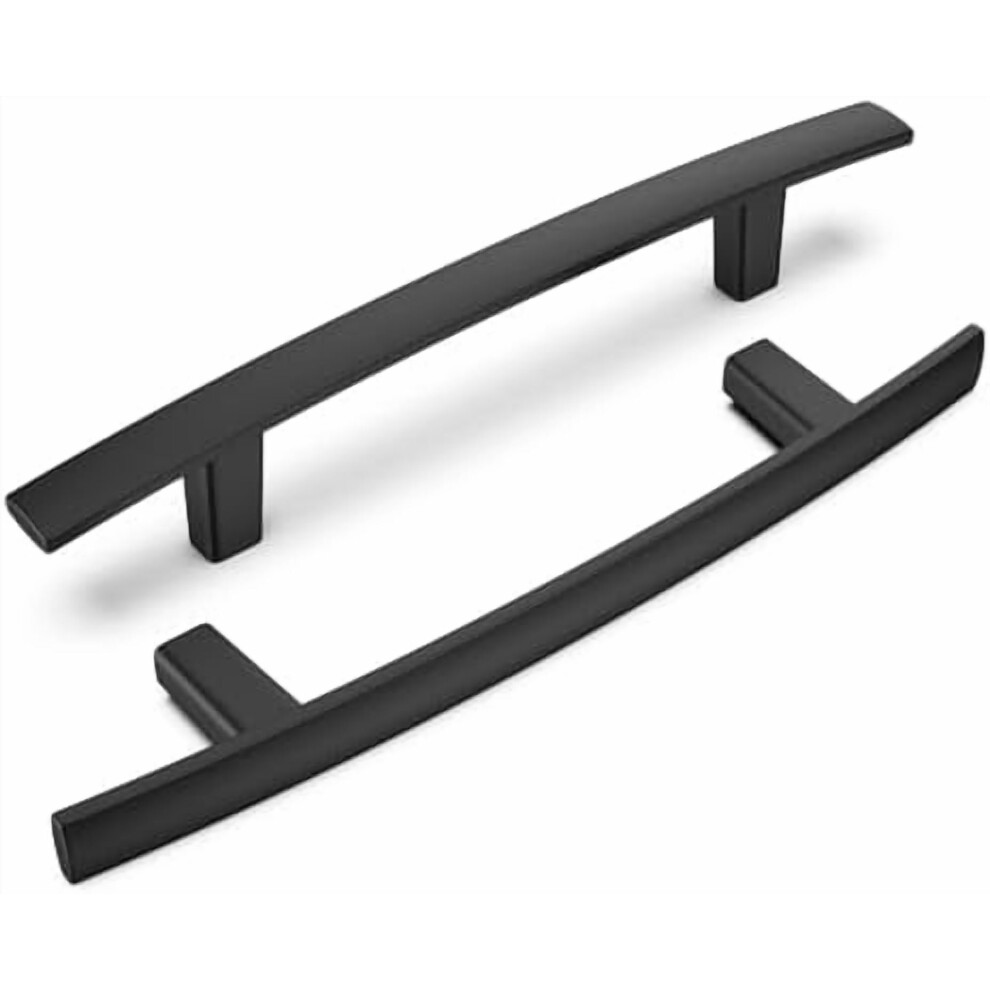 10-Pack Matte Black Curved Arch Cabinet Pulls, 3.75" Hole Centers, Zinc Alloy Â Compatible With Kitchen/Dresser/Cupboard 9496895113986