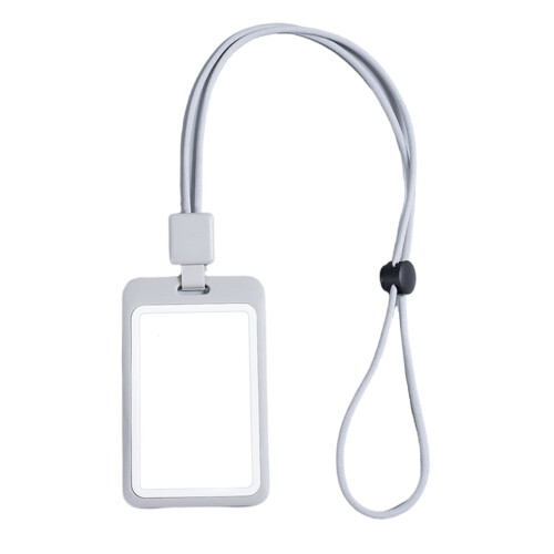 Porte-badge rétractable avec étui transparent et cordon