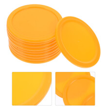 Lightweight Hockey Discs 10Pcs Orange Plastic for Ice Hockey Enthusiasts