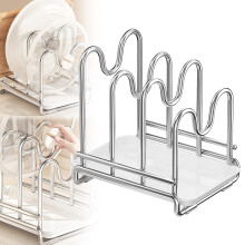 Support pour couvercles de casseroles et repose-cuillères, organisateur multifonctionnel pour plaque de cuisson et plan de travail