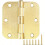 Runde Türscharniere, gebürstetes Messing, Satingold, 3er-Pack 1