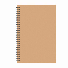 Kraft Spiral Anteckningsbok 100 Sidor Brun 20x13cm