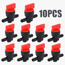 Lot de 10 vannes d'arrĂŞt/de coupure de gaz carburant droites en ligne de 1/4" pour petits moteurs