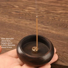 Brûleur d'encens en bois massif, porte-bâtonnets d'encens, mini brûleur d'encens circulaire, plateau à encens d'intérieur, ornement décoratif