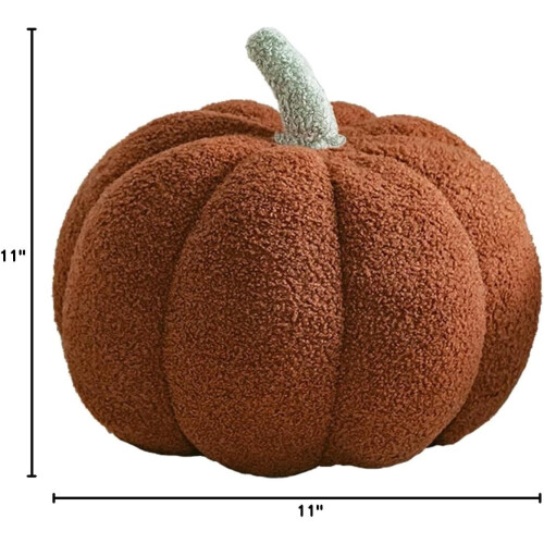 3D-Kürbis-Plüschkissen, Sofakissen (28 cm), 1 Stück (1er-Pack) 2