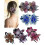 Presilhas de cabelo florais com strass, flor dupla de cristal grande5 1