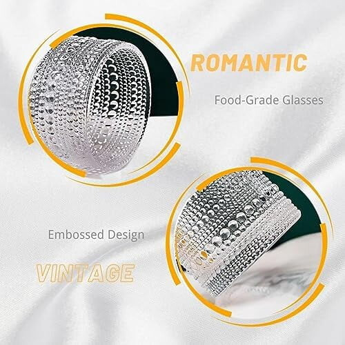 Hobnail Cocktailgläser Grau 10oz 6er-Set 1