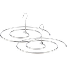 Étendoir à linge en spirale, en acier inoxydable, avec crochet, gain de place, pour draps, couvertures et serviettes de bain.