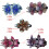 Set di 5 forcine vintage a doppio fiore con strass 2
