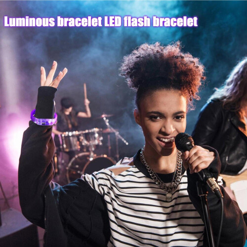 Pulseras con luces LED, multicolor, 7,5 cm de diámetro 2