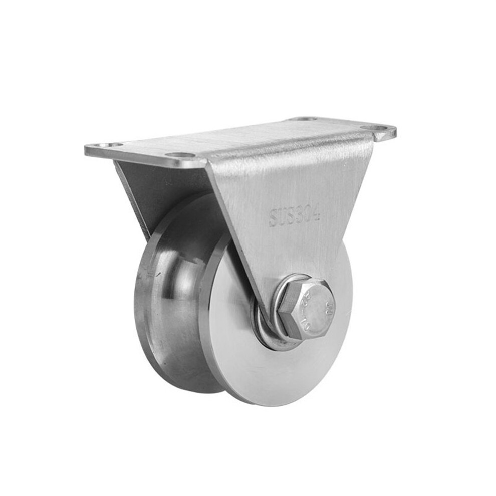 304 Stainless Steel V Groove Track Roller Sliding Gate Wheels Heavy Duty Pulley Smooth Rolling For V Track Rail, Rolling Driveway Gate 9027700997424