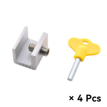 4Pcs Window Lock Safety Lock Design Window Locks for Up and Down Windows No-Drill Installation Sliding Glass Door Lock Style