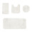 Ensemble de tapis de bain blancs moelleux en microfibre, 4 pièces 2