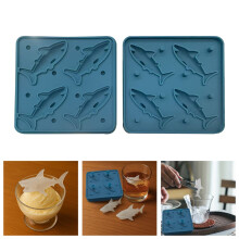 Moule Ă glaçons en silicone en forme de requin - Moules Ă glaçons en silicone au design unique, parfaits pour le bar et le congĂ©lateur Ă