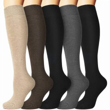 Chaussettes hautes thermiques en coton pour femmes (5 paires)