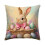 Easter Bunny Print Pillowcase Square 17.72x17.72 in 2