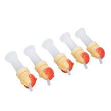 5 Stück Tropfsicherer Katzenförmiger Silikondeckel für Wasserflaschen, Rot, 13x3,5 cm