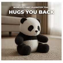 Le Pandy – Peluche Panda de soutien émotionnel ultra-douce pour soulager le stress et apporter du réconfort, mouvement de câlin réaliste –