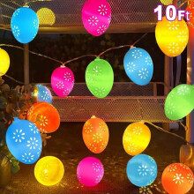 20 LED-lampjes, 3 meter, paasei-lichtslinger, werkt op batterijen, kleurrijke slinger voor binnen/lenteboomdecoratie