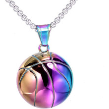 Titantium Soccer Ball Football Pendant Necklace With Free Chain for Men Women