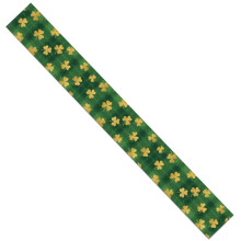 Camino de mesa a cuadros verdes para el Día de San Patricio, 35 x 274 cm, resistente al calor y lavable a máquina.