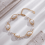 Κομψό γυναικείο βραχιόλι με μαργαριτάρια γλυκού νερού, οβάλ μαργαριτάρια 5