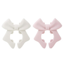 Porte-ustensiles en silicone à nœud papillon – Pince résistante à la chaleur pour casseroles et poêles, prise en main facile et compatible