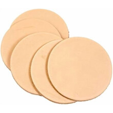 25 Pack of 3-1/4" Round Vegetable Tan Cowhide Leather Shapes$$Art & Craft