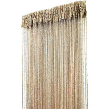 Decorative Door String Curtain Wall Panel Fringe Window Room Divider Blind Divider Tassel Screen Home 100x200centimeter (Champagne18)
