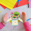 Carte de Pâques 3D pop-up avec croix, lapin et fleurs 4
