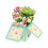 Carte de Pâques 3D pop-up avec croix, lapin et fleurs 5