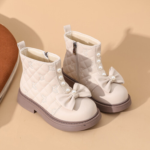 Μπότες για νήπια, Μποτάκια για κορίτσια, μοντέρνα δερμάτινα, κομψά, ζεστά, άνετα 1