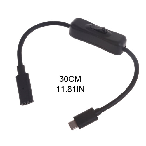 Καλώδιο USB C σε USB C τύπου C αρσενικό σε τύπου C θηλυκό με διακόπτες, καλώδιο 2