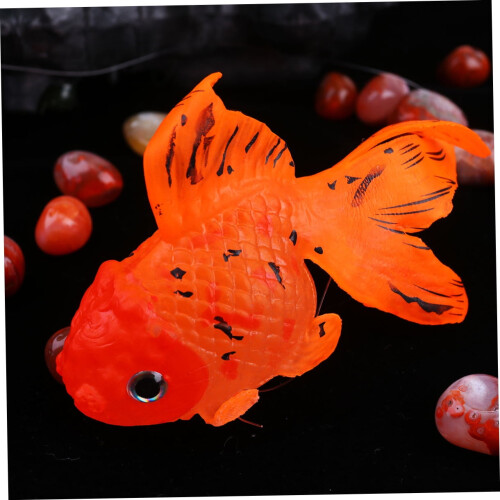 Flytande orange silikonfiskakvariumdekoration 2