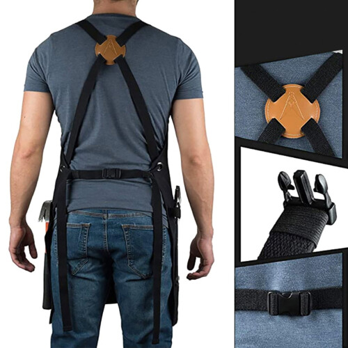 Stenffy Cotton Canvas Aprons,Multiple Pockets,Adjustable Back Weight Apron,BBQ and Aprons for men 1