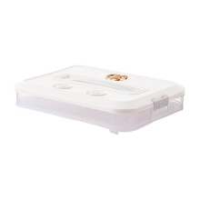 Boîtes de conservation hermétiques empilables avec couvercles, compatibles avec les organisateurs de réfrigérateur, blanches, 1 couche