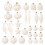 AuroraX Christmas Tree Ornaments Beige Plastic 28 pcs 1